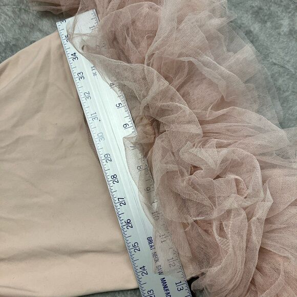 Free People Intimately L Big Love Tulle Ruffles Bodysuit Dusty Pink Feminine - Picture 8 of 14